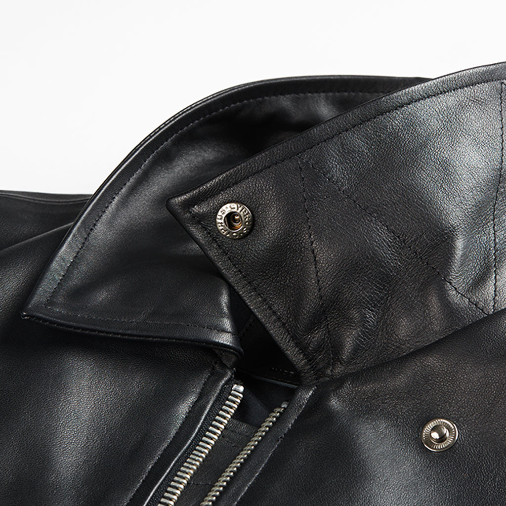 RAINIER MOTO LEATHER JACKET - BLACK