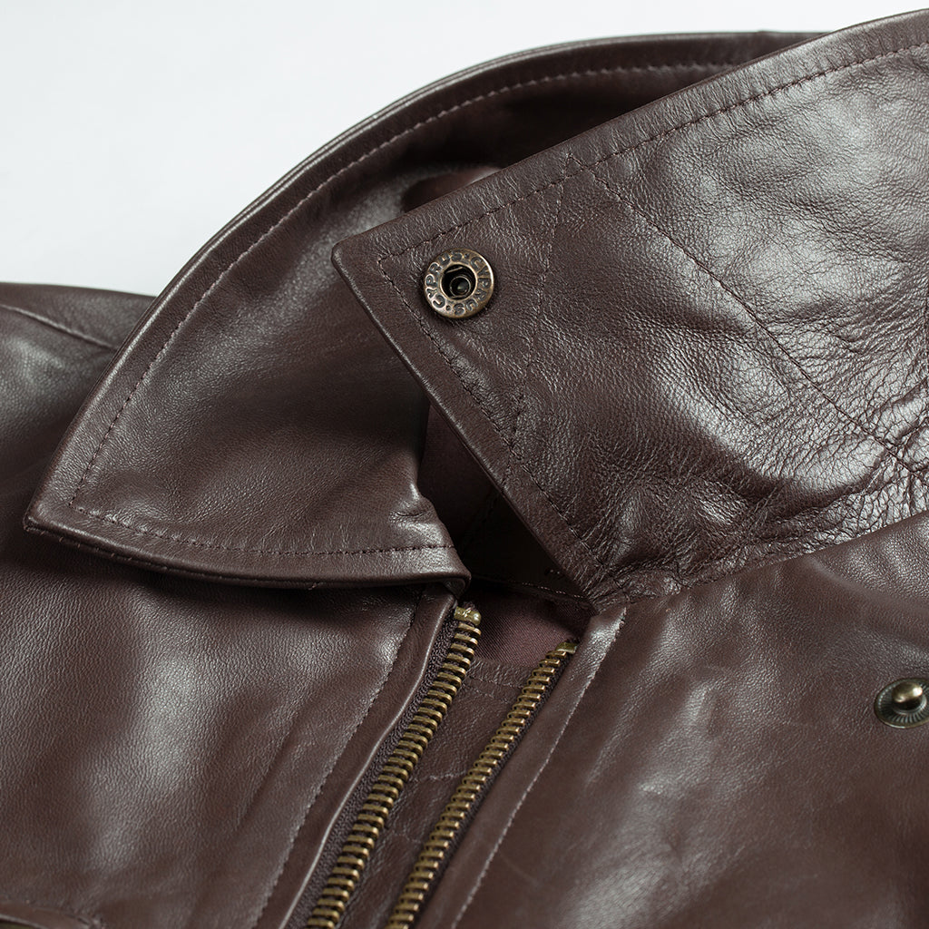 RAINIER MOTO LEATHER JACKET - ESPRESSO