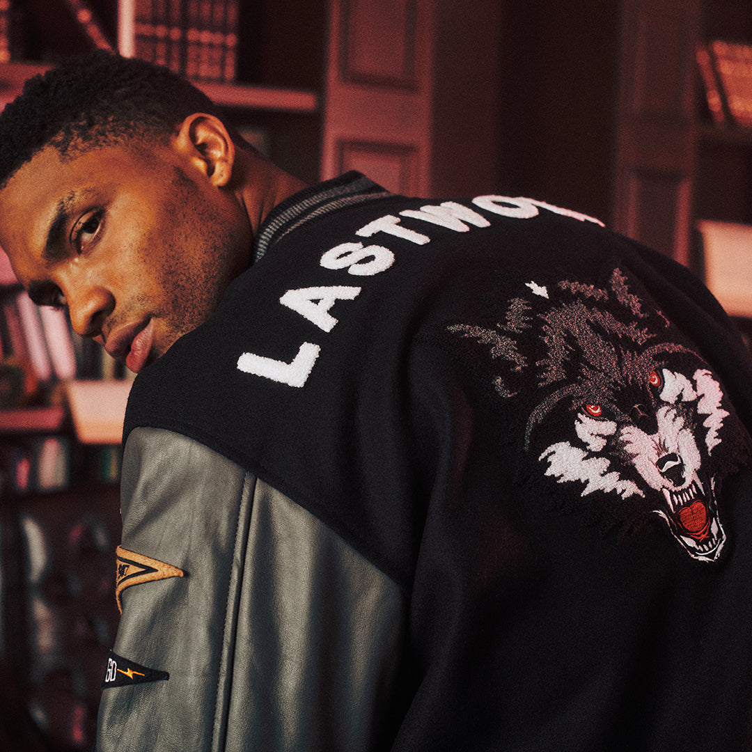 Mighty Wolves BLACK VARSITY JACKET – Lastwolf Apparel LLC