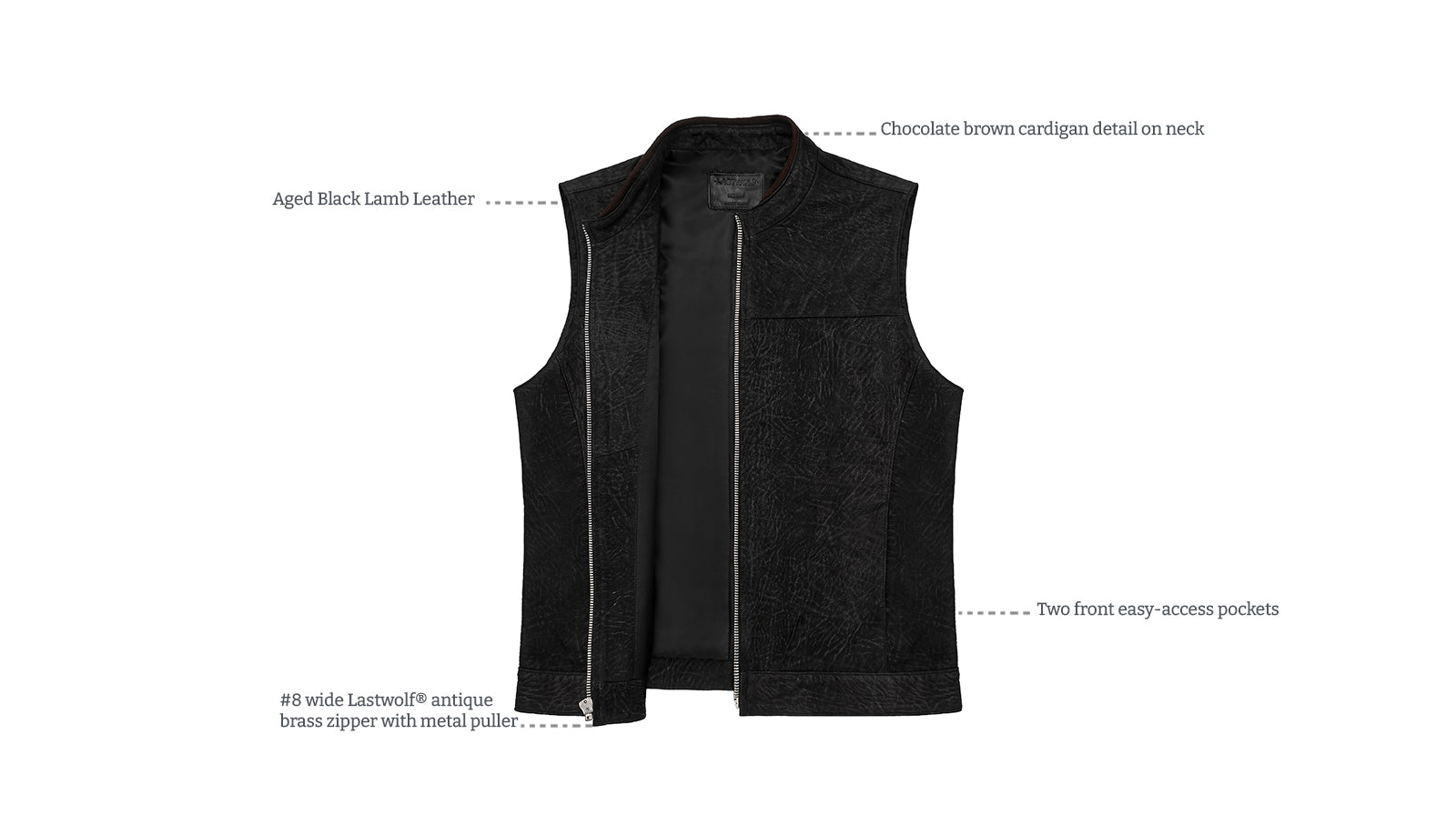 Details of Apalache Leather vest Black